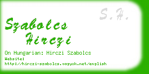 szabolcs hirczi business card